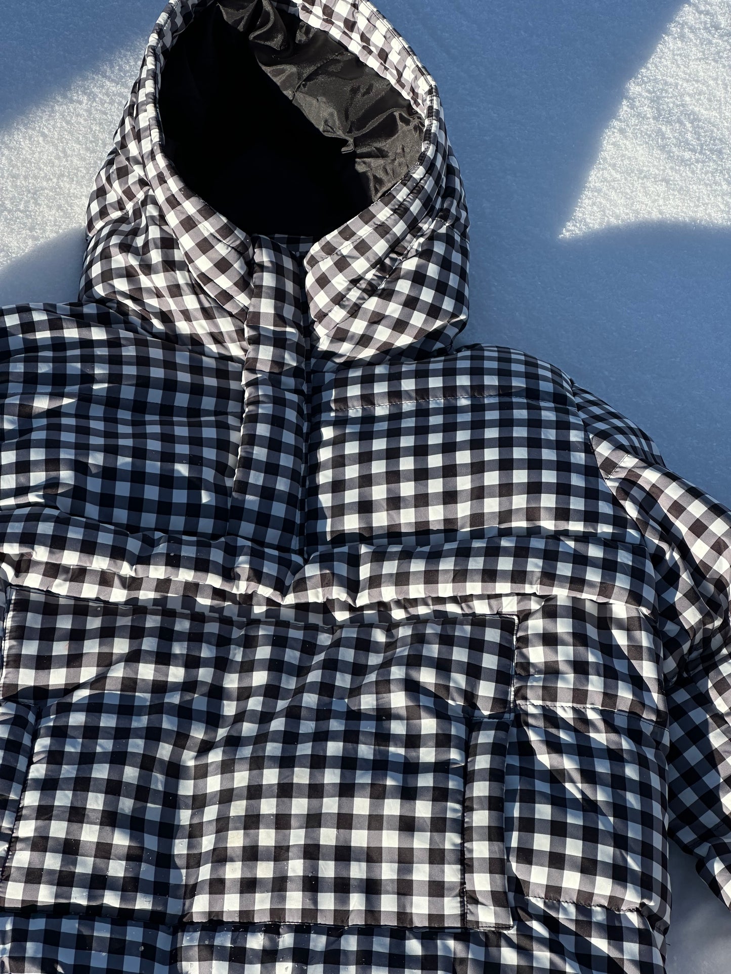 Chamonix Gingham Puffer | Black