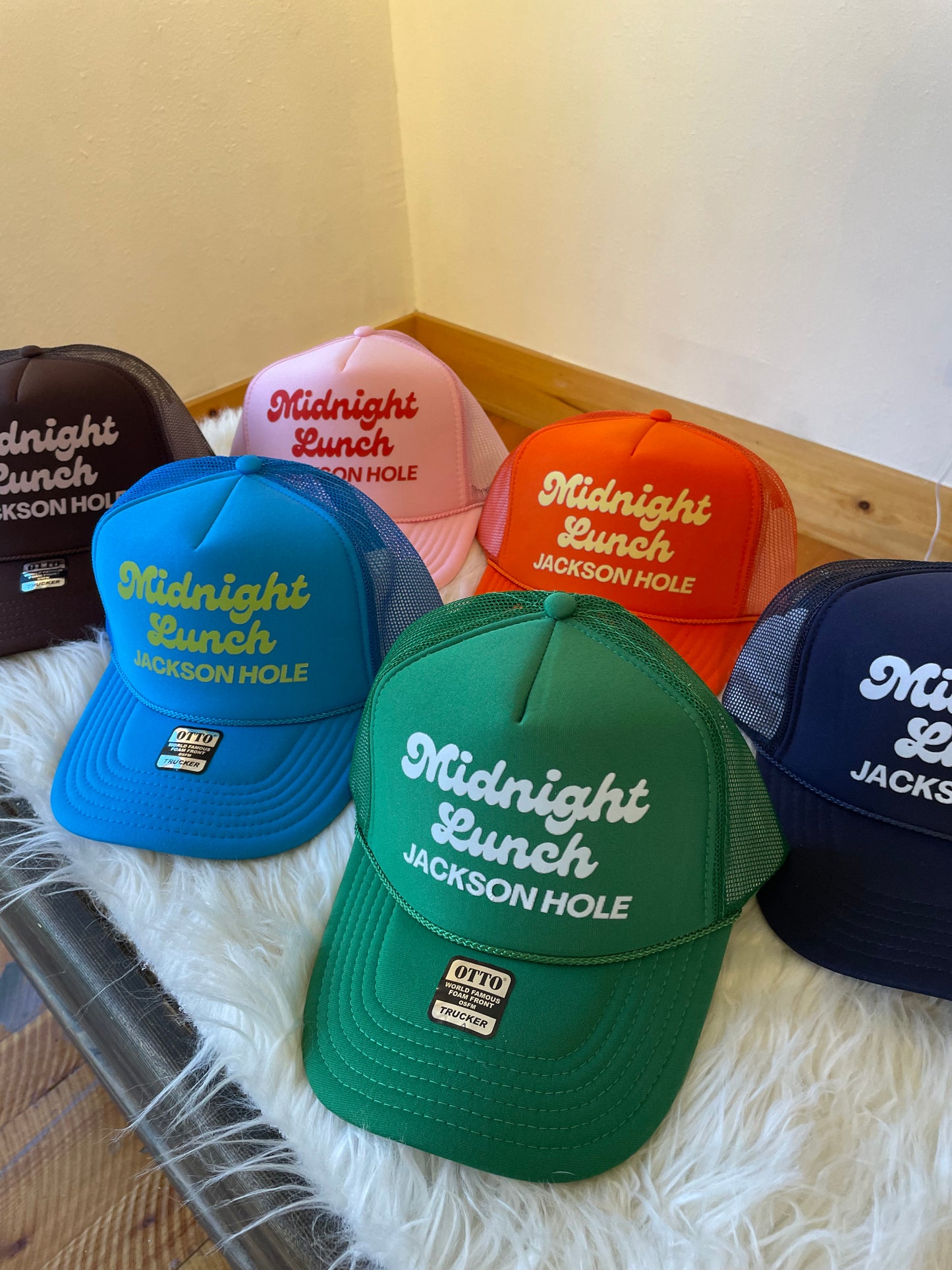 Jackson Hole Trucker Hat | Orange + Yellow