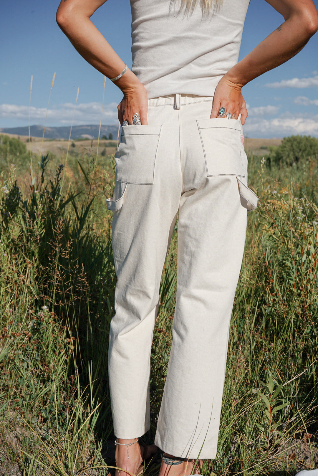 Panel Pants | Navy Dot