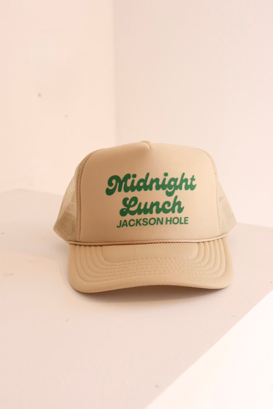 Jackson Hole Trucker Hat | Khaki + Green