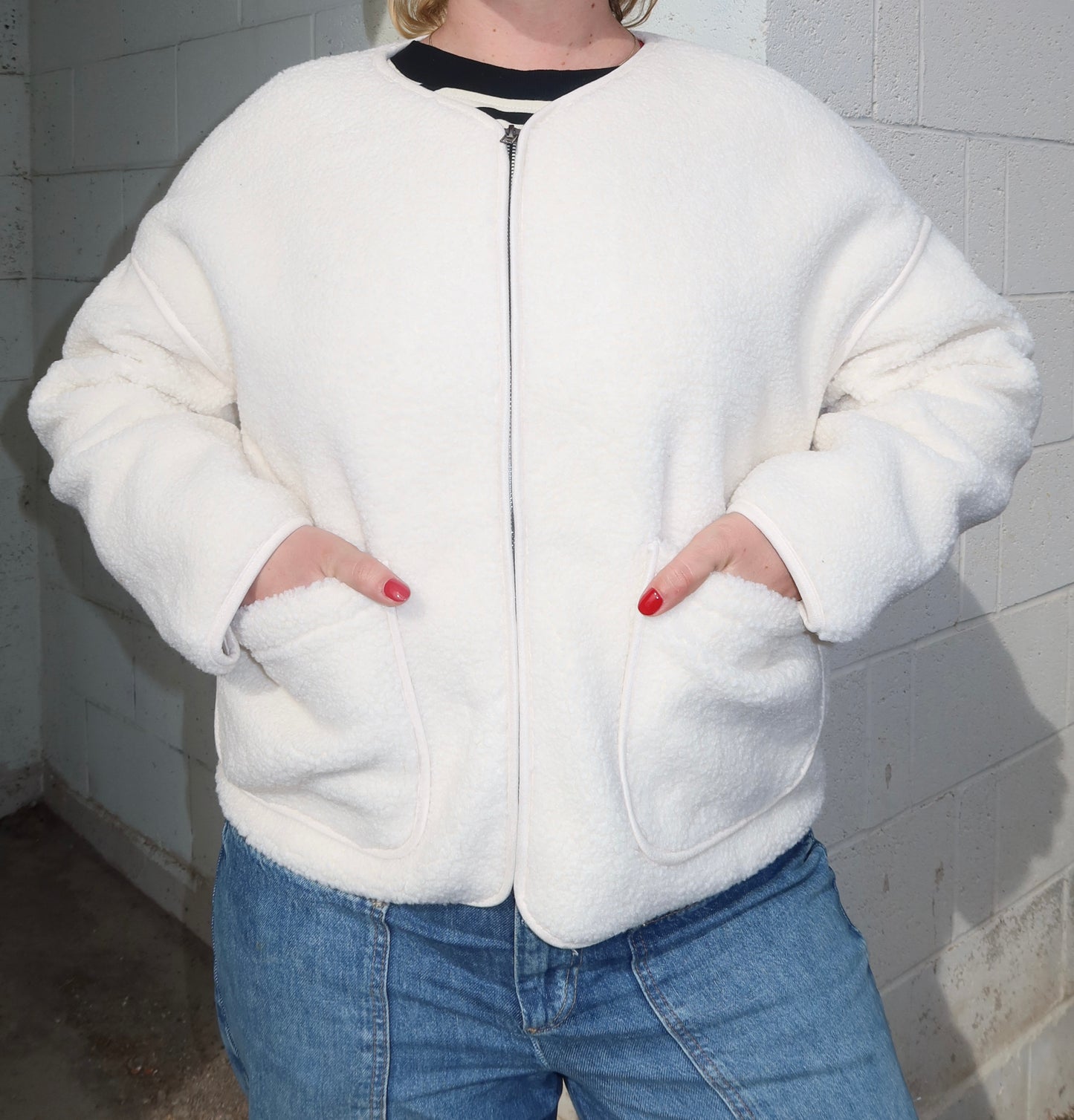 April Sherpa Jacket | Ivory