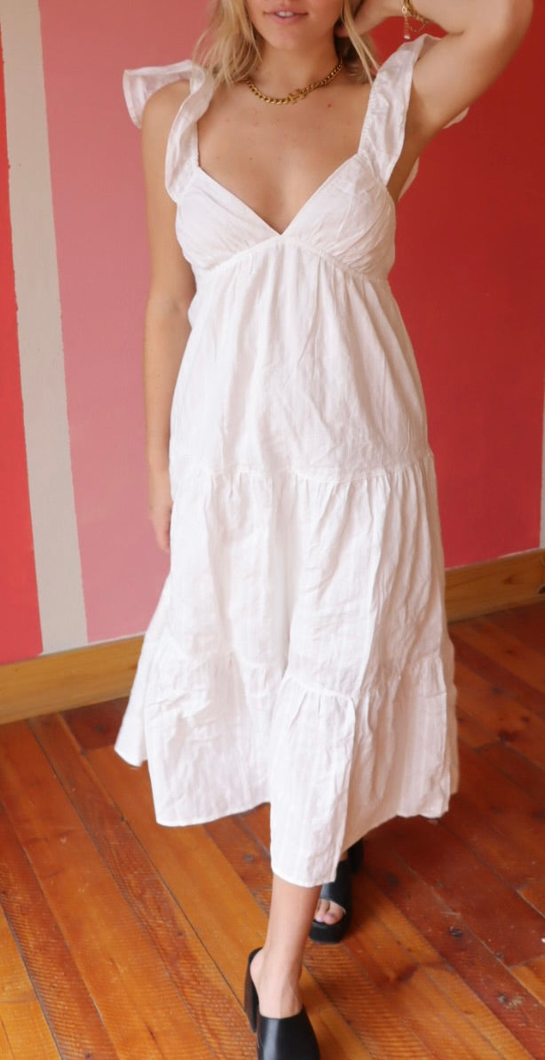 Everyday Cotton Midi | White