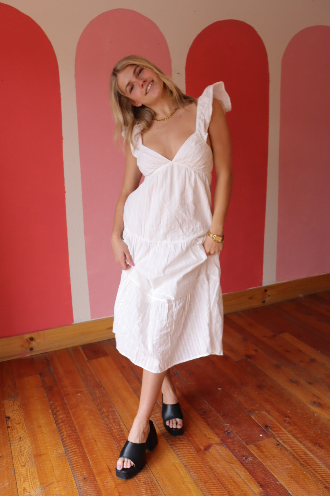 Everyday Cotton Midi | White