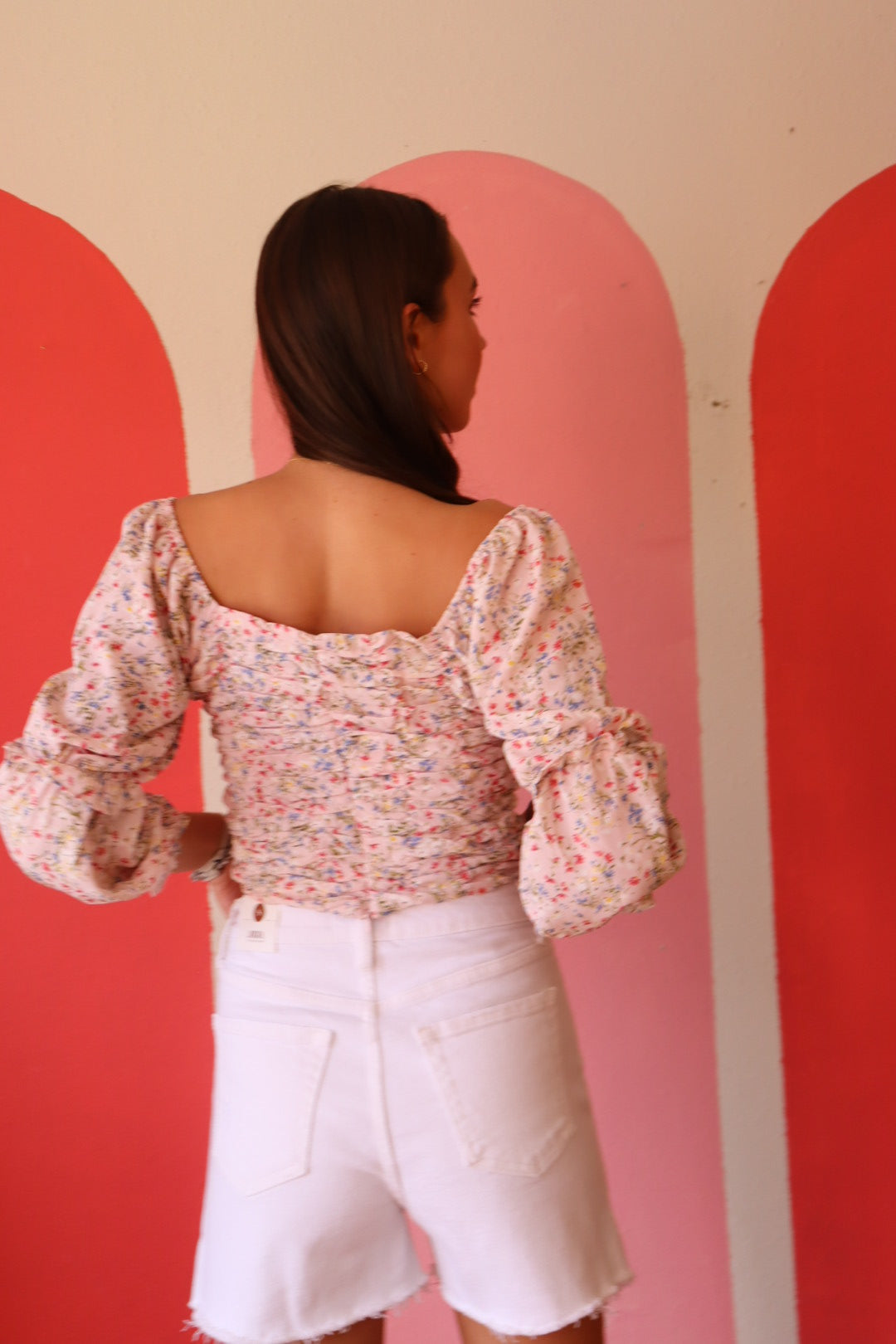 Brunch It Ruched Long Sleeve Blouse
