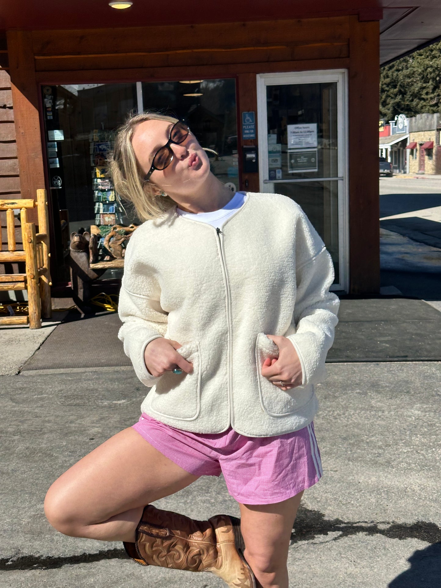 April Sherpa Jacket | Ivory