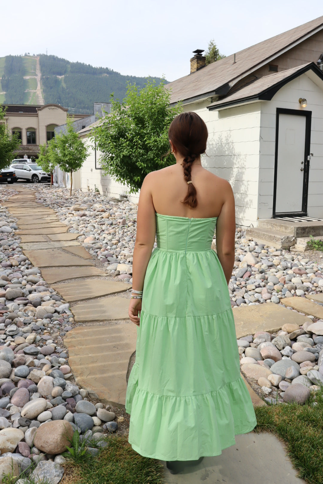 Colette Maxi Dress | Pale Lime