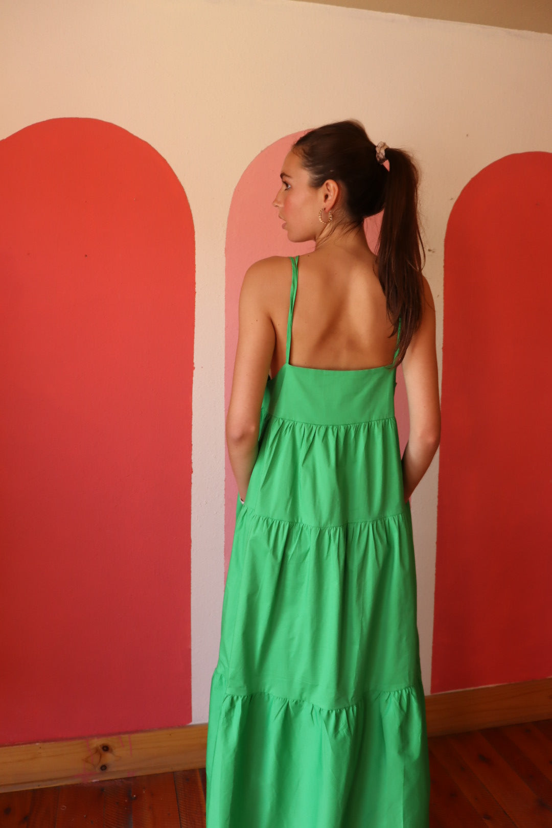 Mykonos Tiered Poplin Maxi