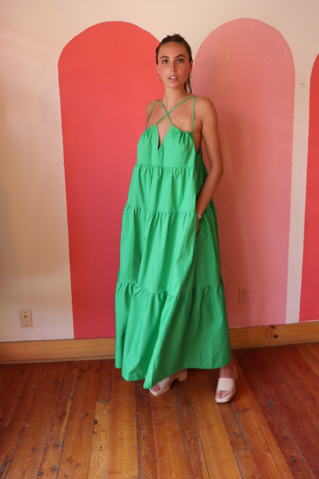 Mykonos Tiered Poplin Maxi