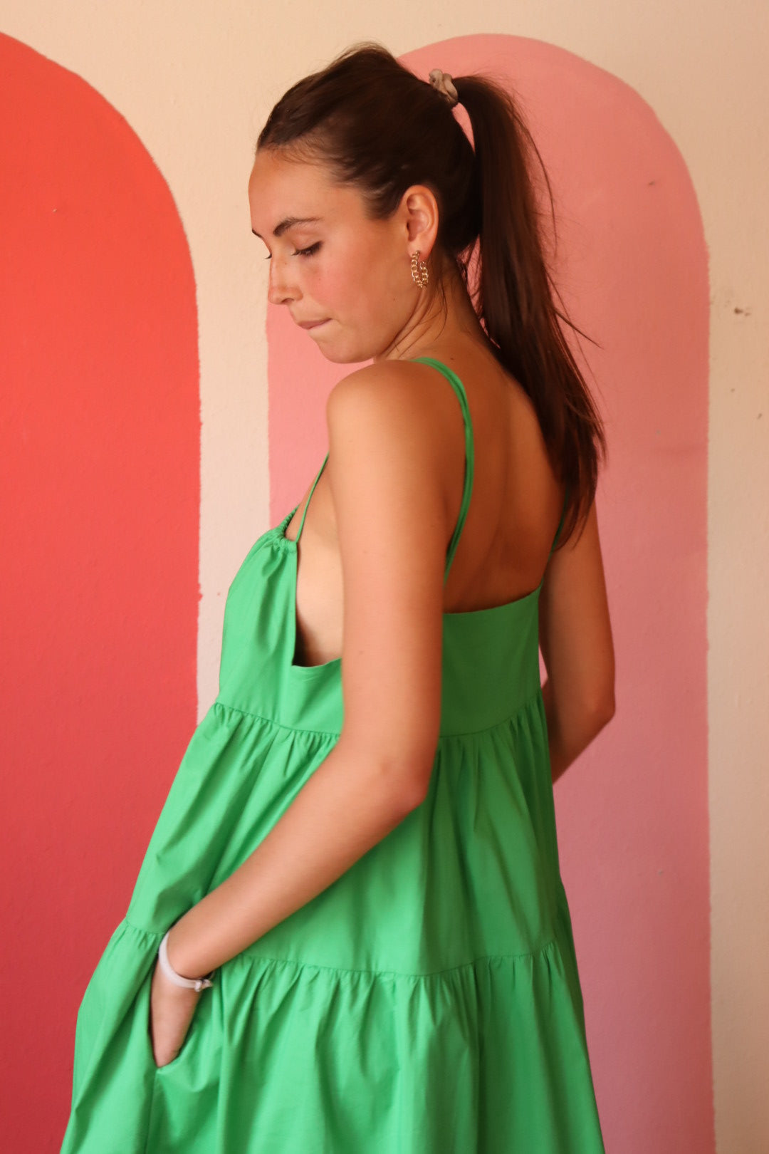 Mykonos Tiered Poplin Maxi