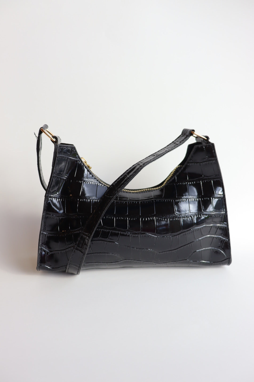 Midnight Leather Hobo Bag