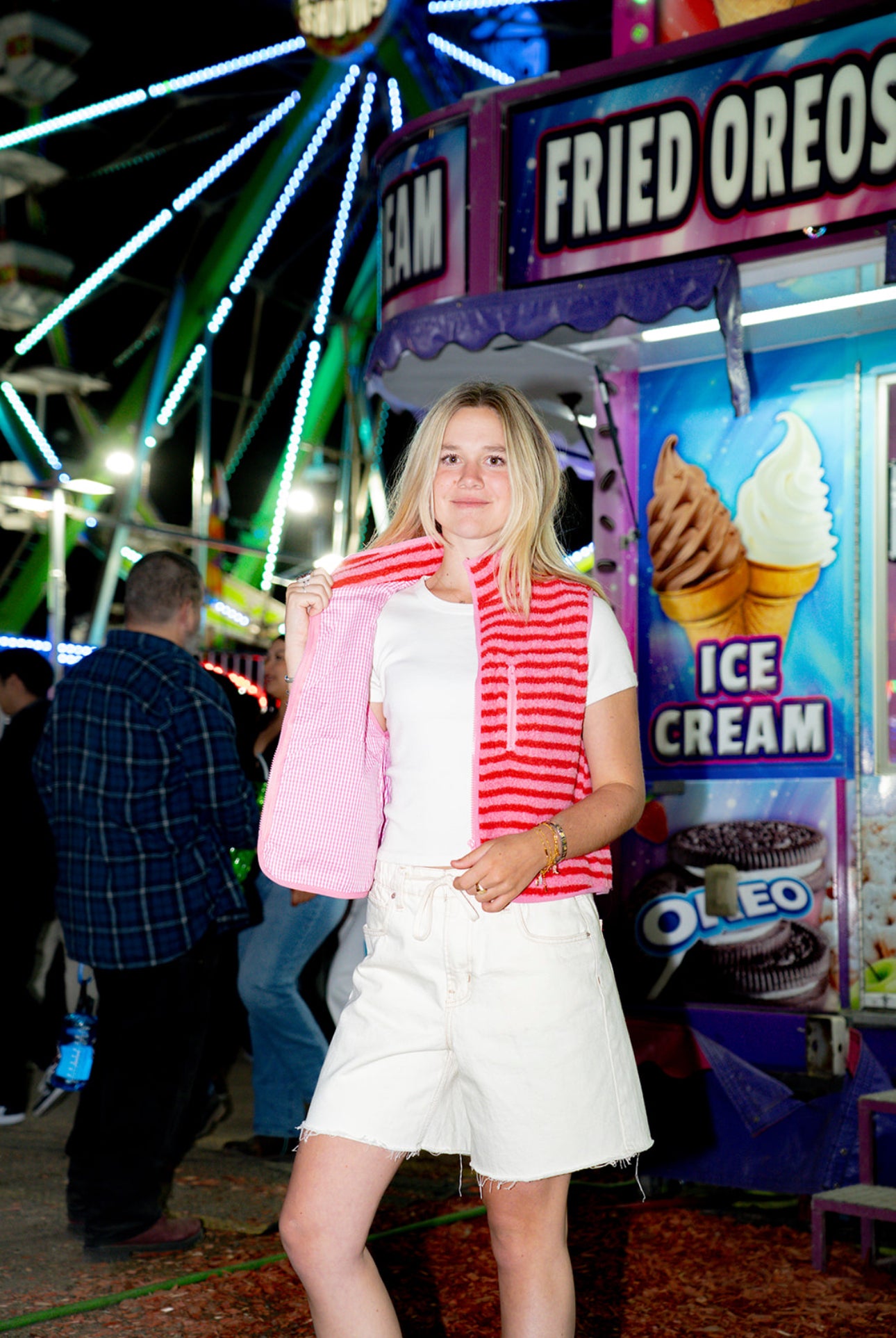 The Stripe Vest | Pink + Red