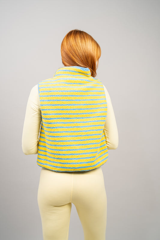The Stripe Vest | Yellow + Blue
