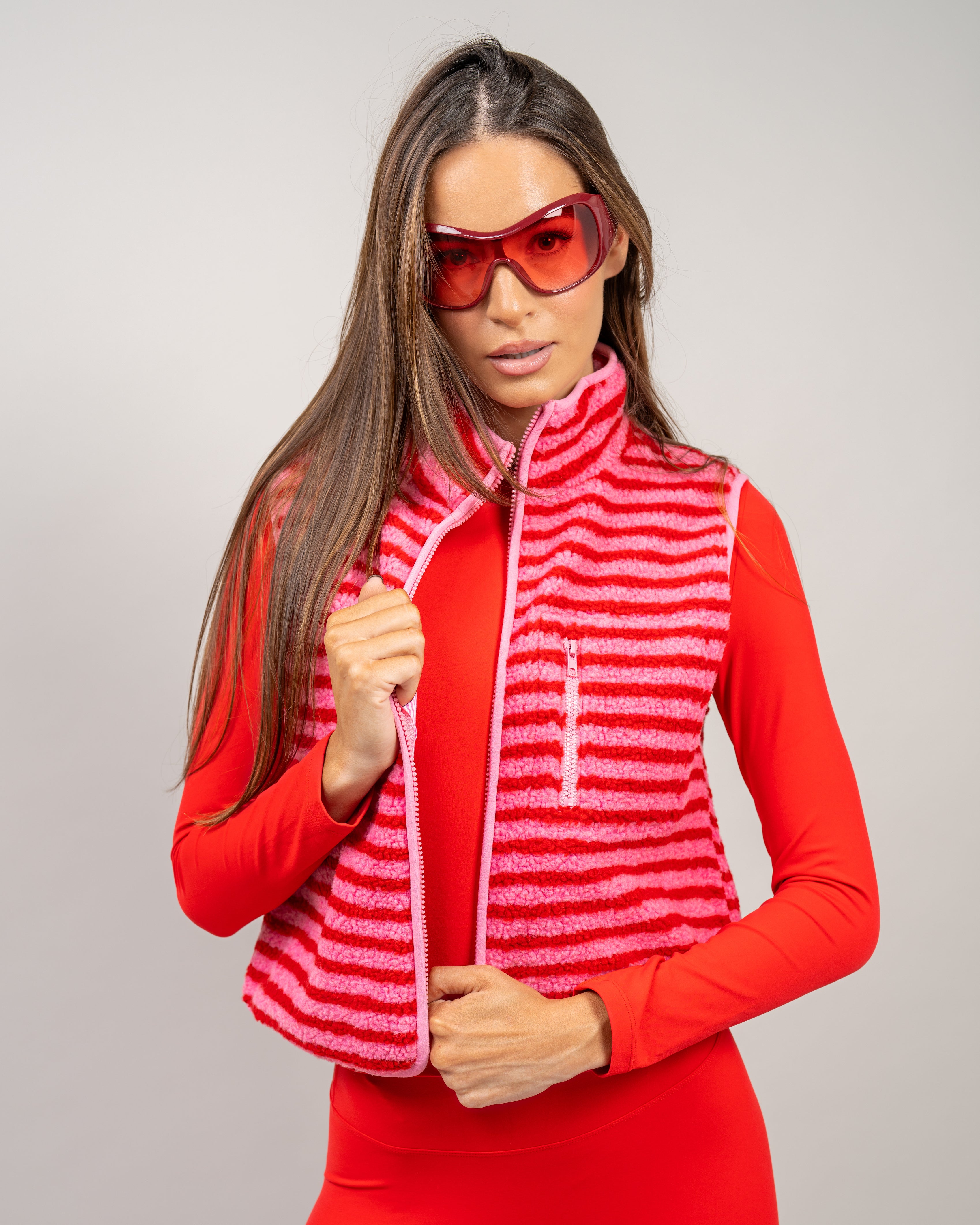 The Stripe Vest | Pink + Red – Midnight Lunch