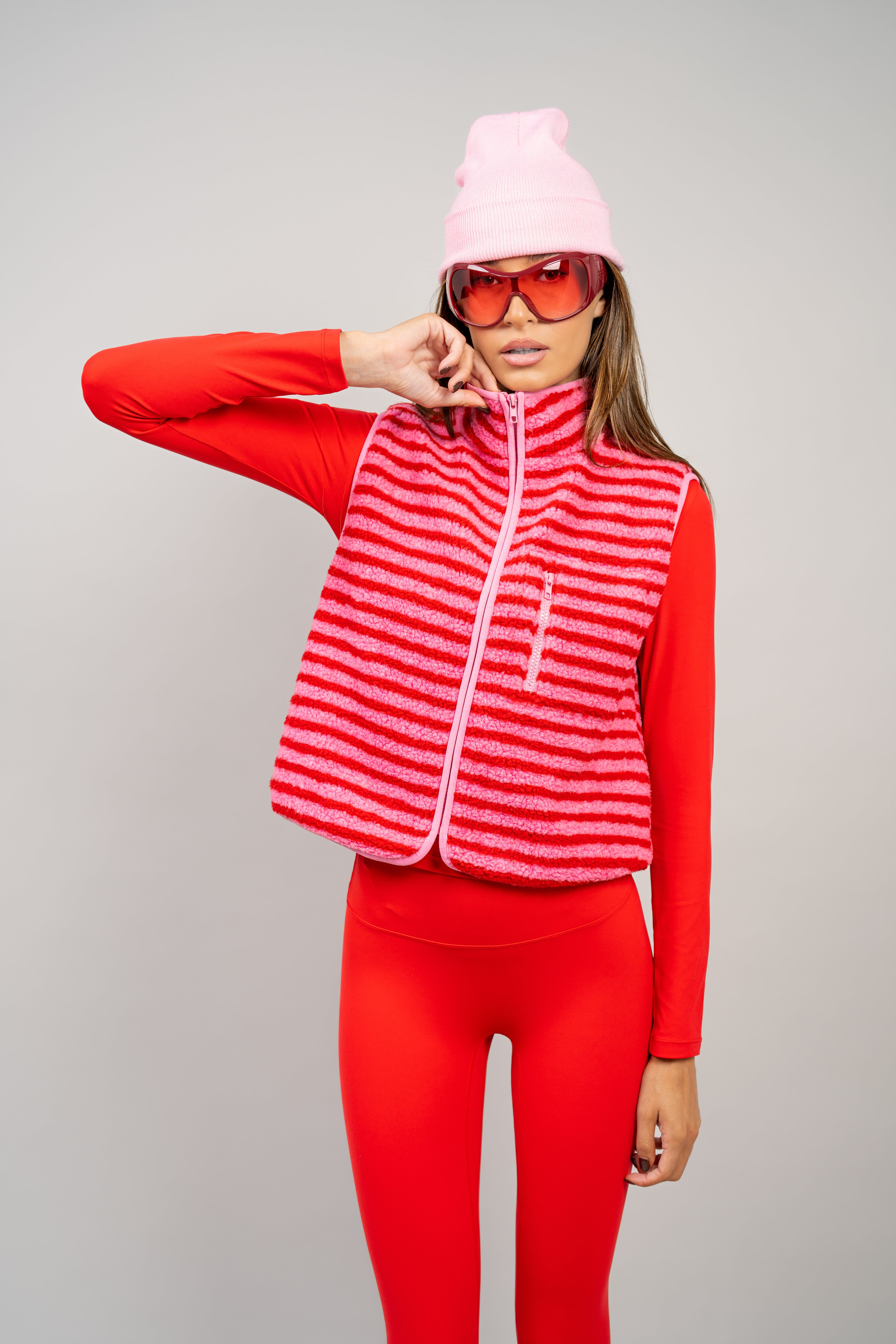 The Stripe Vest | Pink + Red – Midnight Lunch