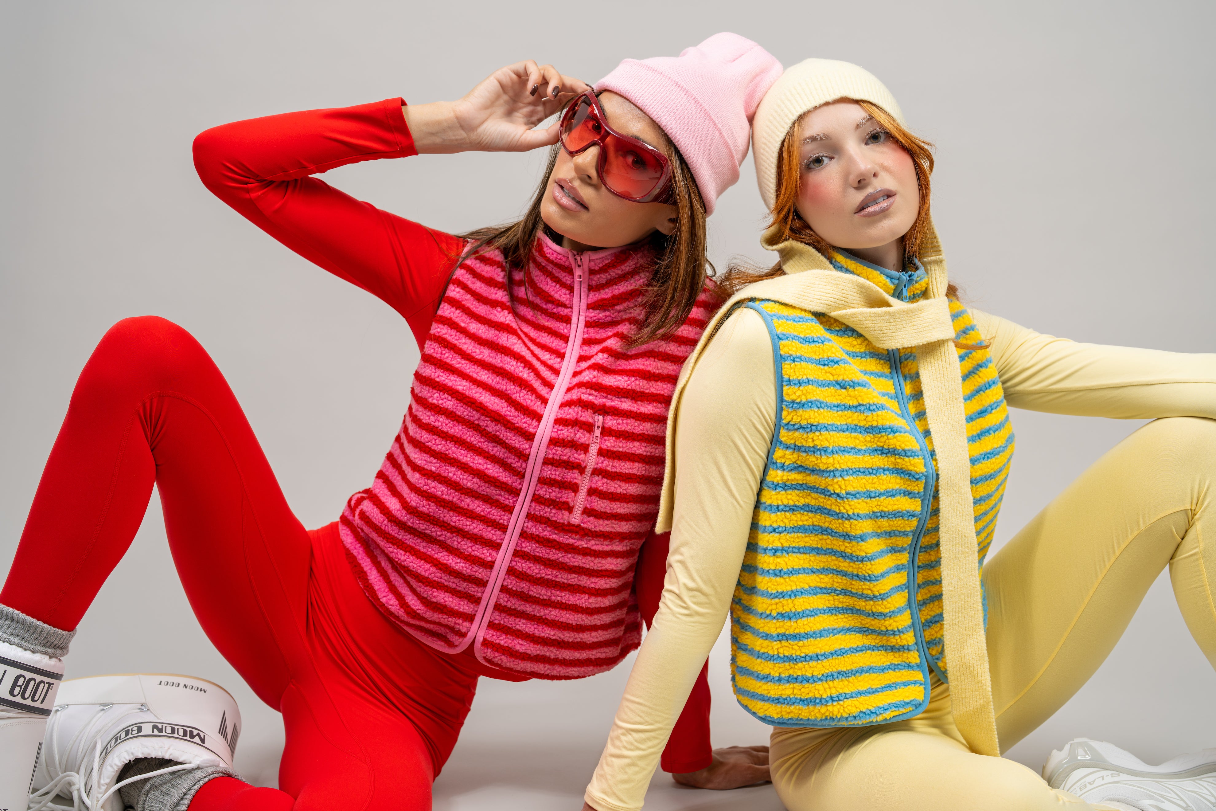 トップス MSCHF HOODED STRIPE VEST The Stripe Vest | Yellow + Blue – Midnight Lunch