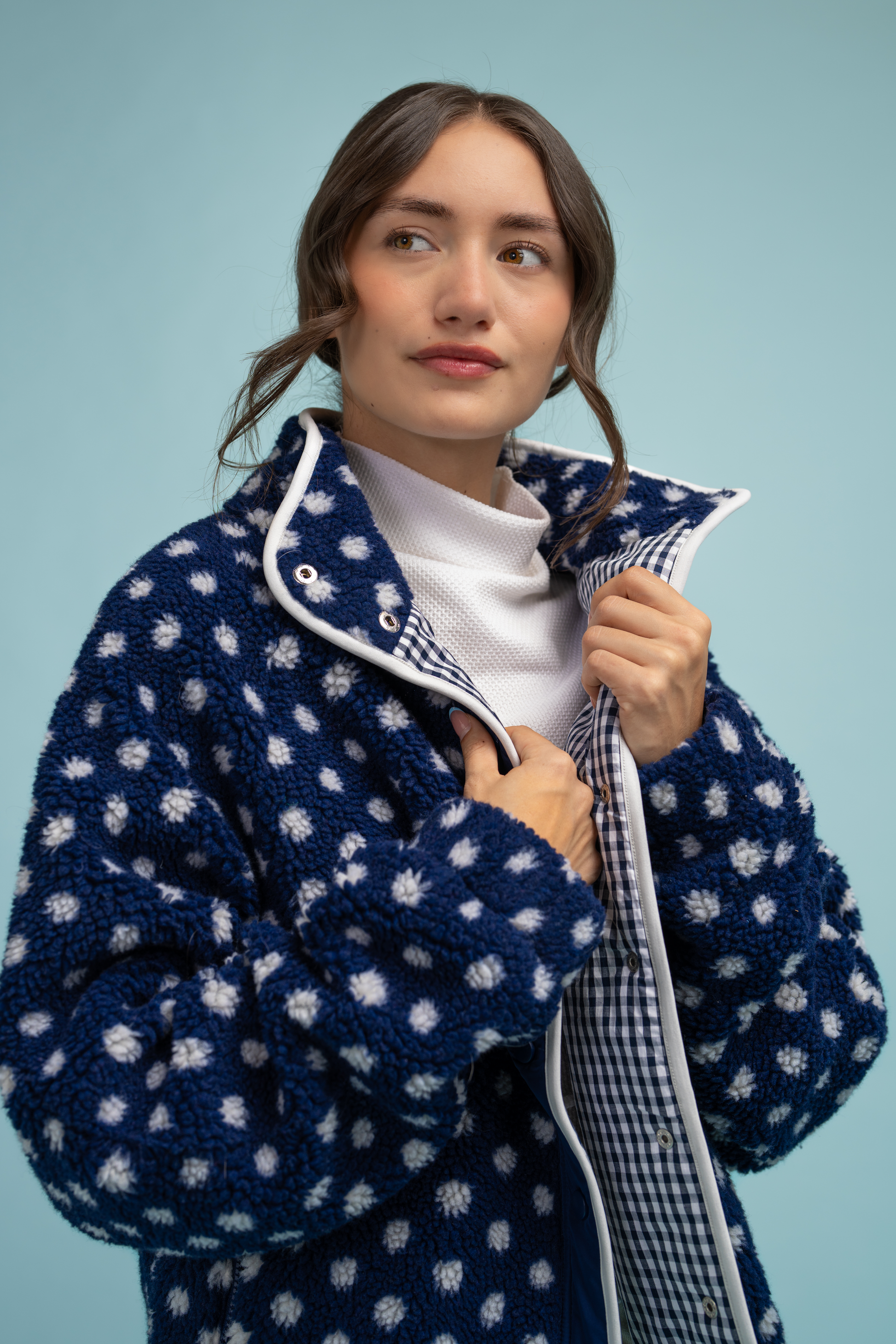 Teton Jacket | Navy Dot – Midnight Lunch Teton Jacket | Navy Dot – Midnight Lunch