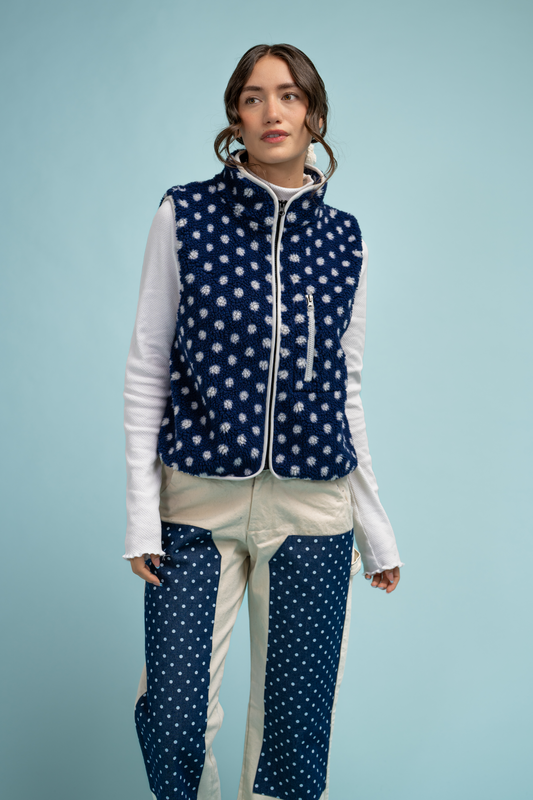 Montana Vest | Navy Dot