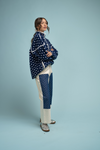 Wyoming Zip Pullover | Navy Dot
