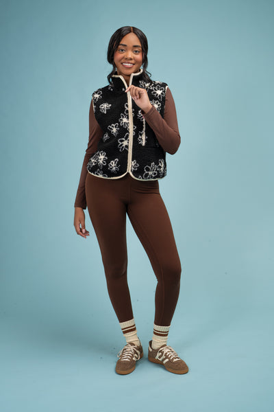 Montana Vest | Black Floral – Midnight Lunch