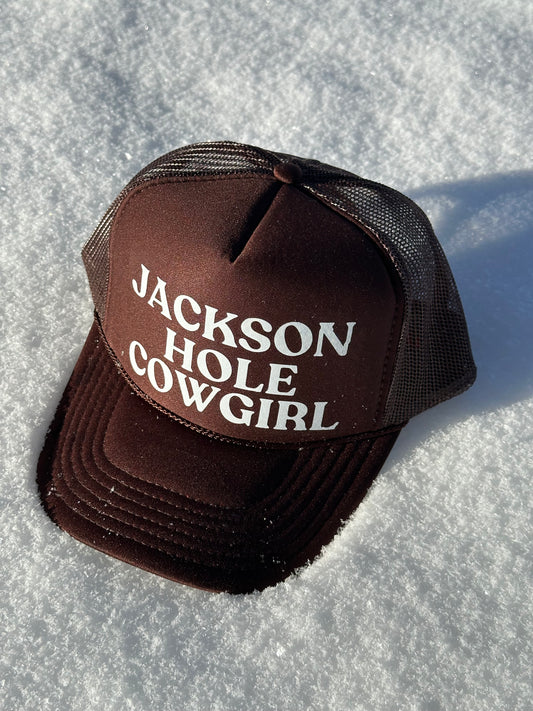 Jackson Hole Cowgirl Trucker Hat | Brown