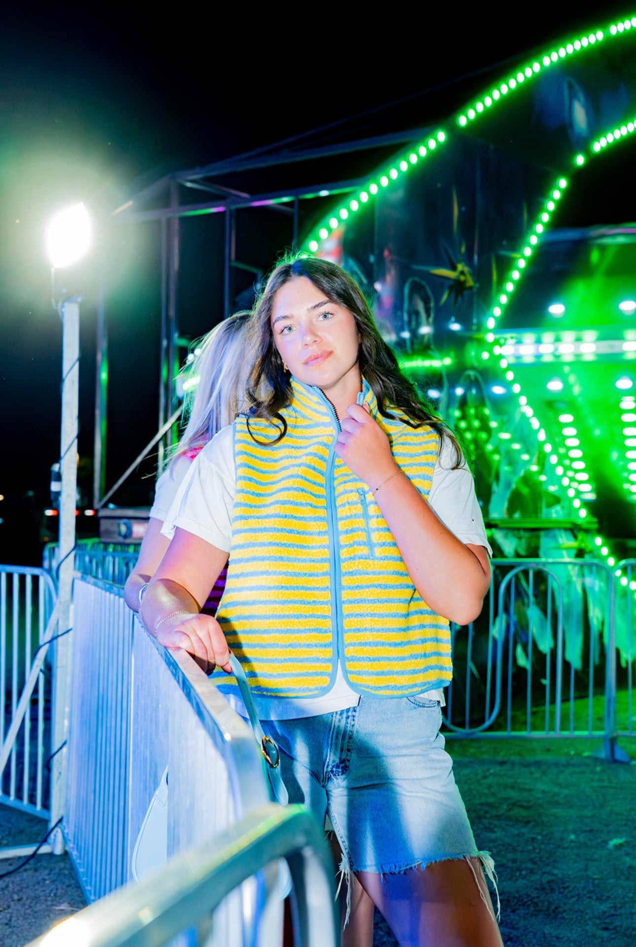 The Stripe Vest | Yellow + Blue