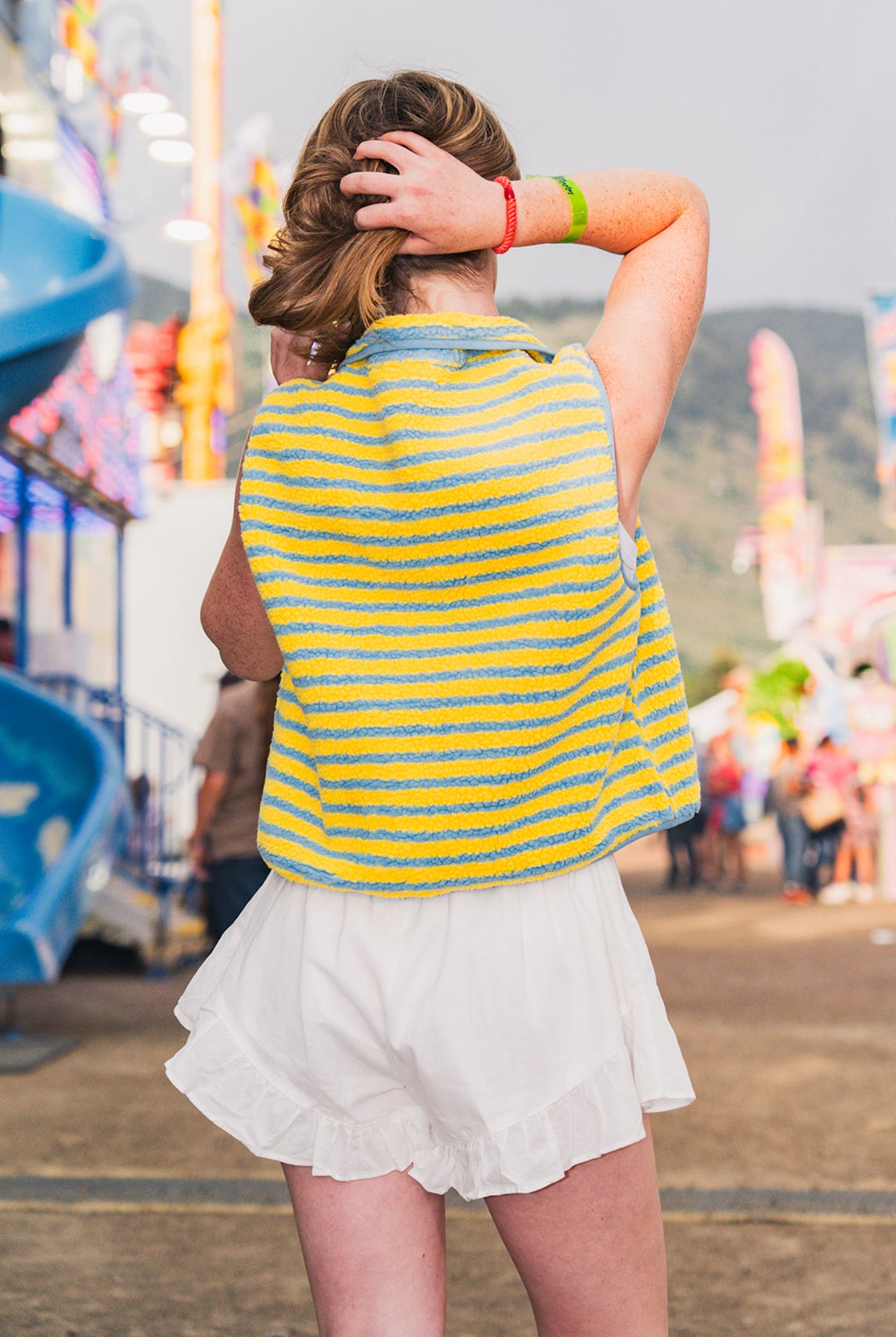 The Stripe Vest | Yellow + Blue