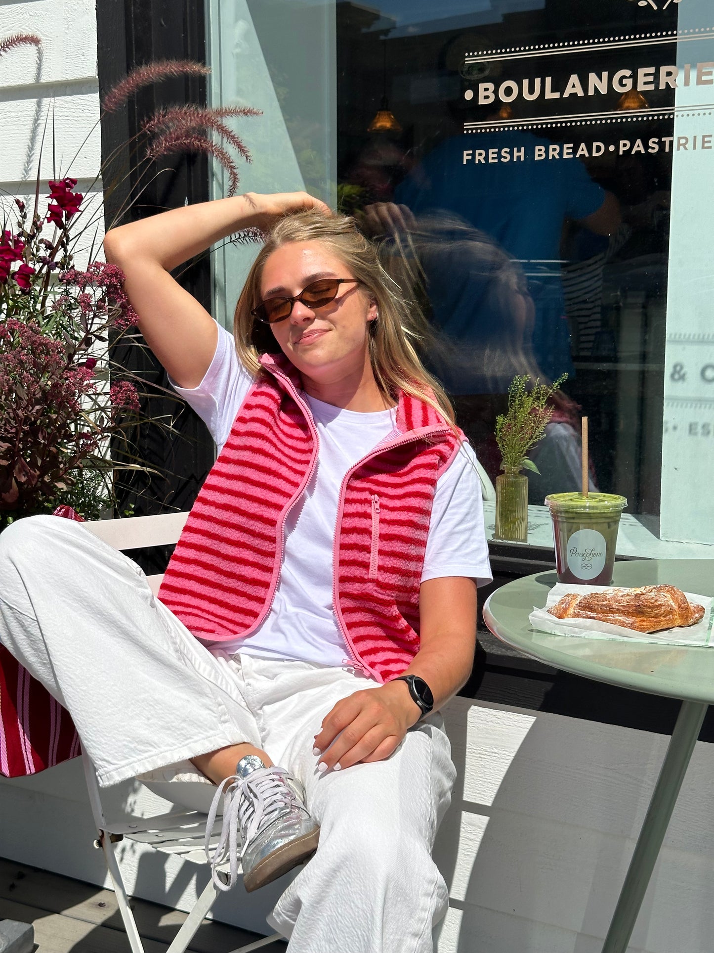 The Stripe Vest | Pink + Red