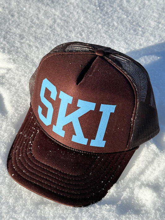 SKI Trucker Hat | Brown