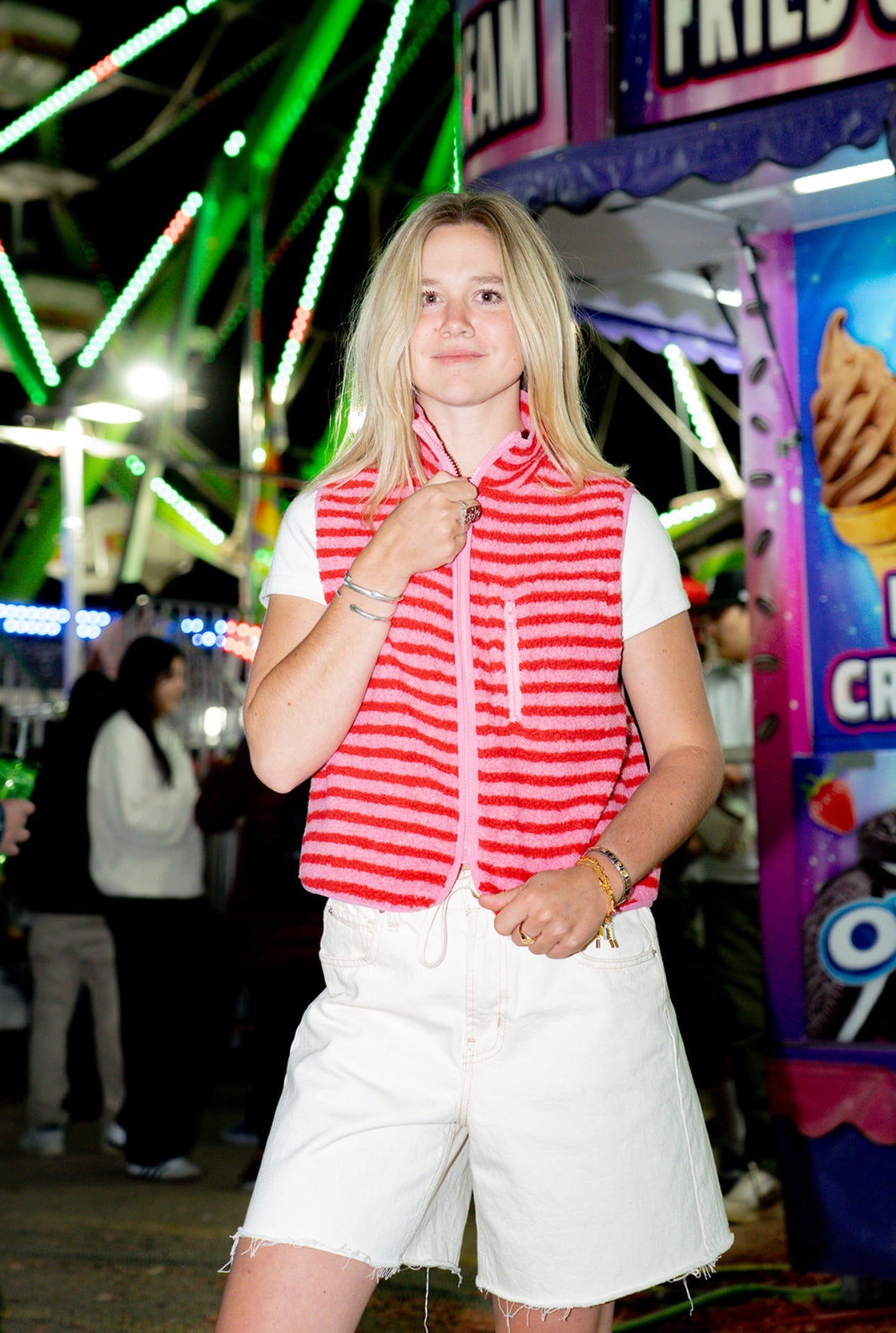 The Stripe Vest | Pink + Red