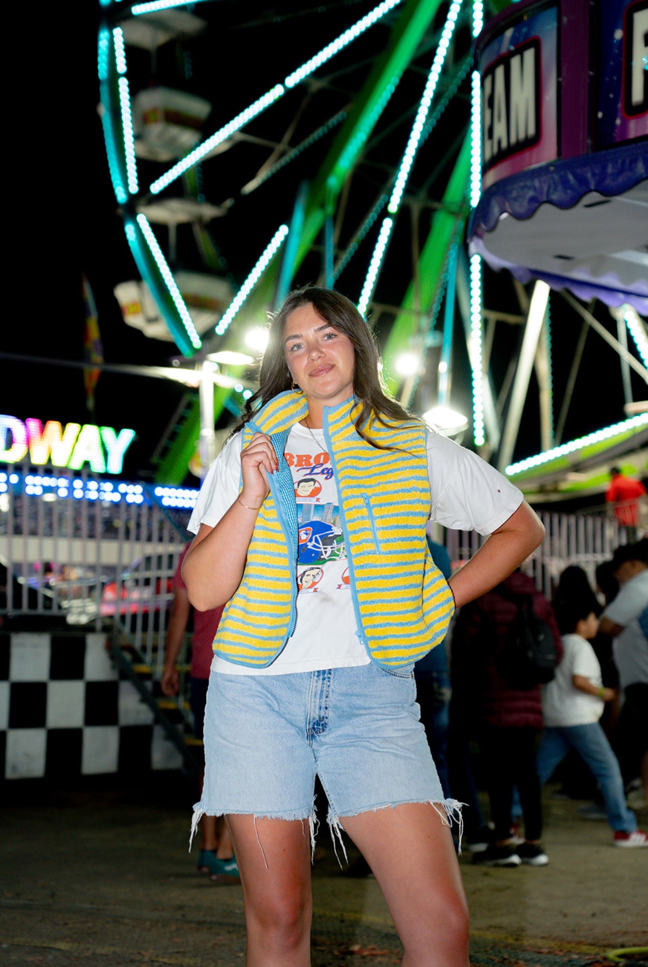 The Stripe Vest | Yellow + Blue