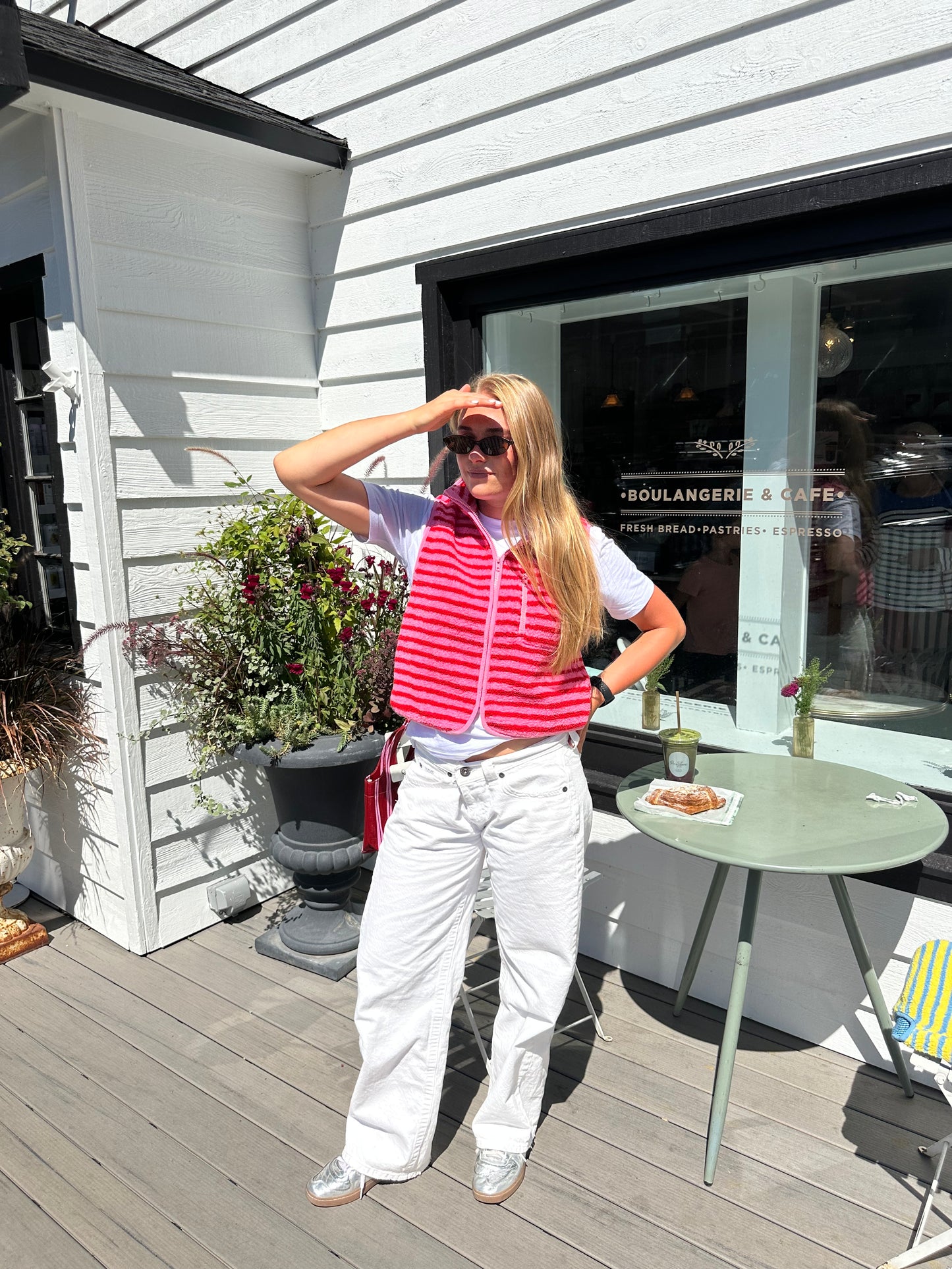 The Stripe Vest | Pink + Red