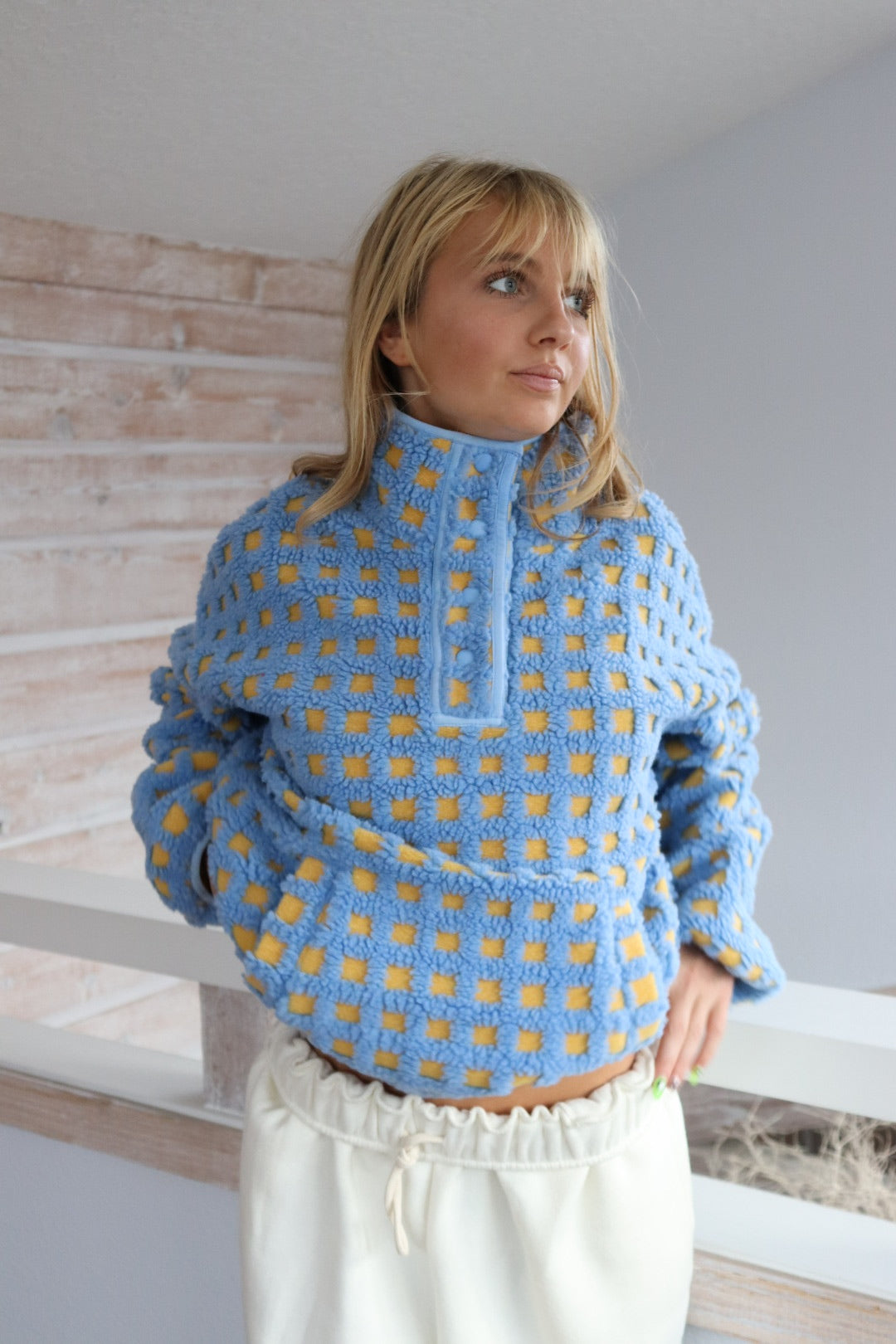 Wyoming Pullover | Blue + Yellow