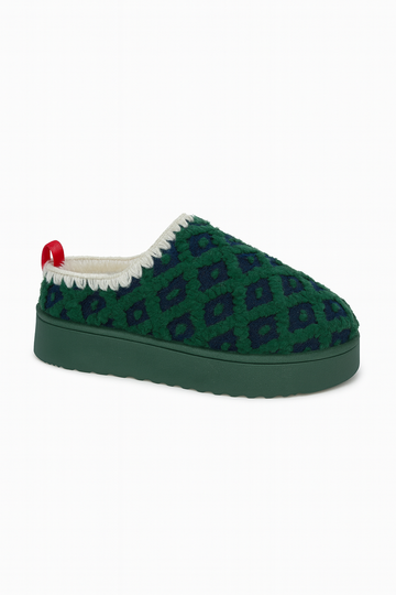 Alpine Slipper | Navy + Green