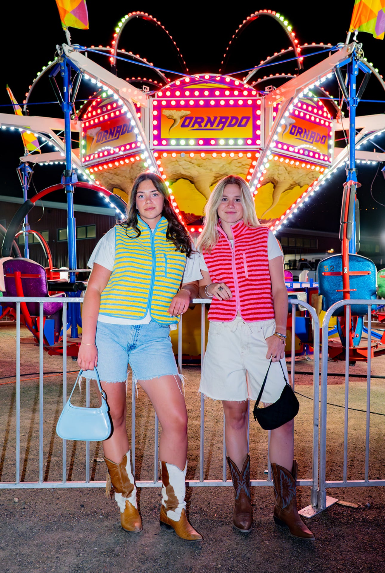 The Stripe Vest | Yellow + Blue