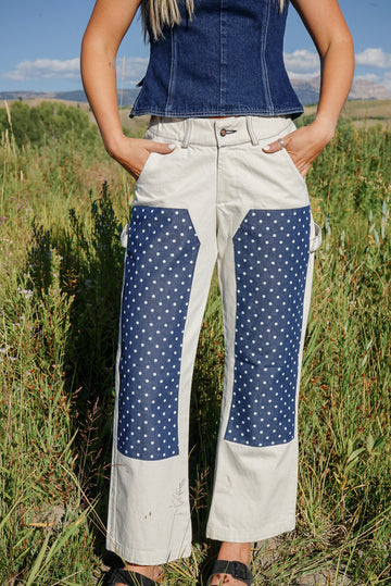 Panel Pants | Navy Dot
