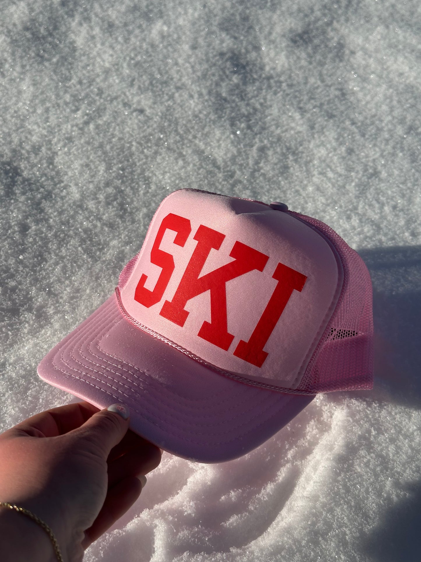 SKI Trucker Hat | Pink