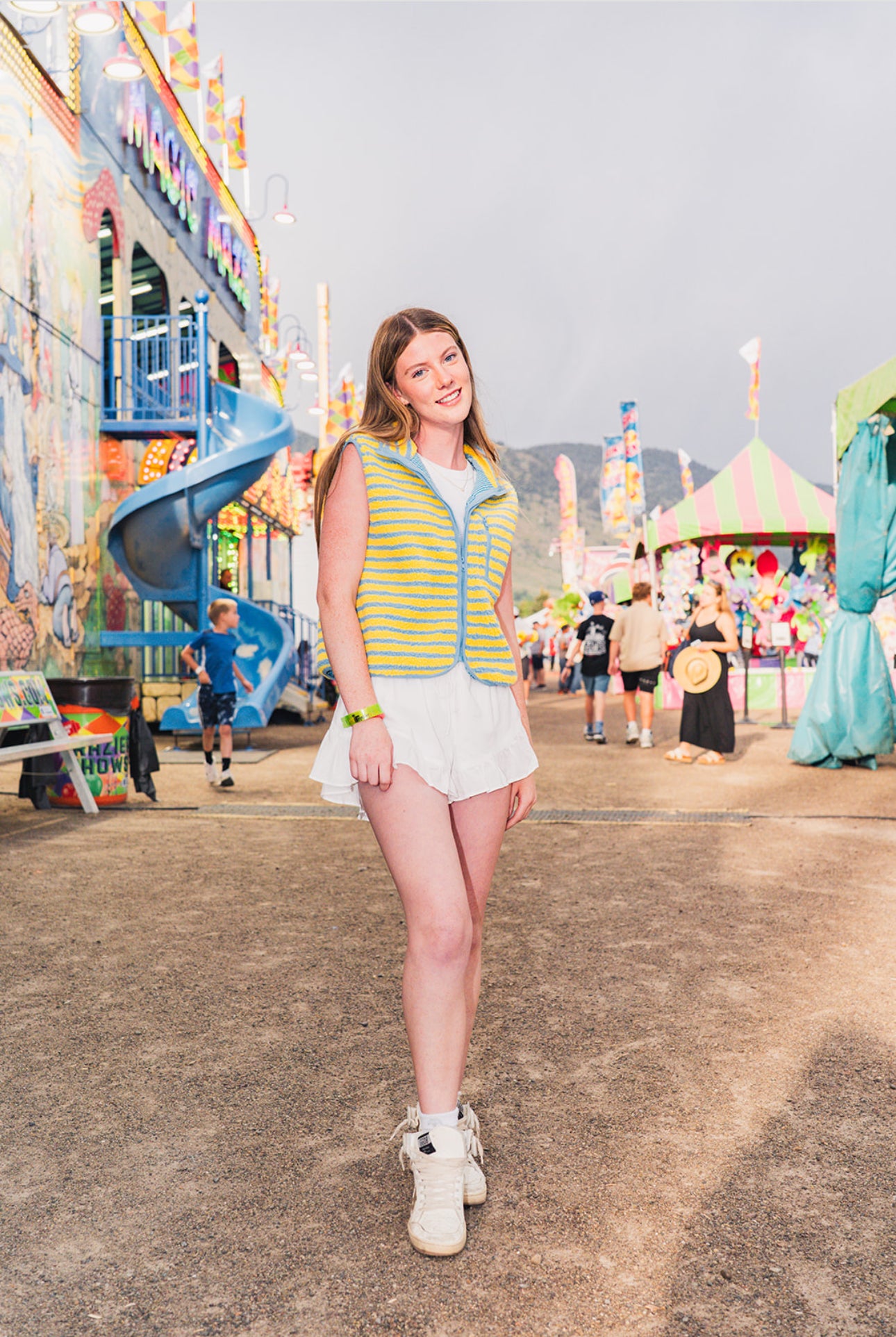 The Stripe Vest | Yellow + Blue