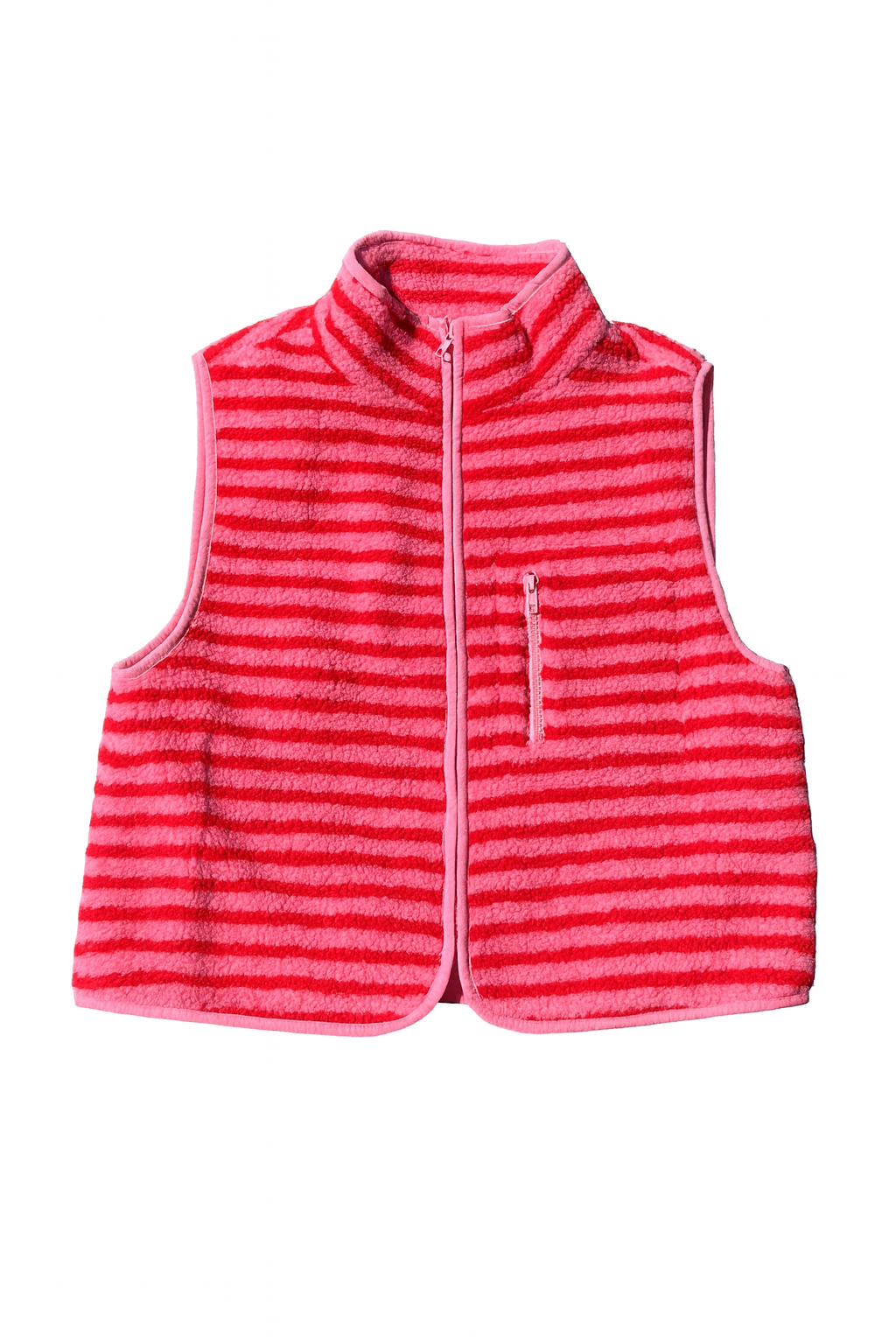 The Stripe Vest | Pink + Red