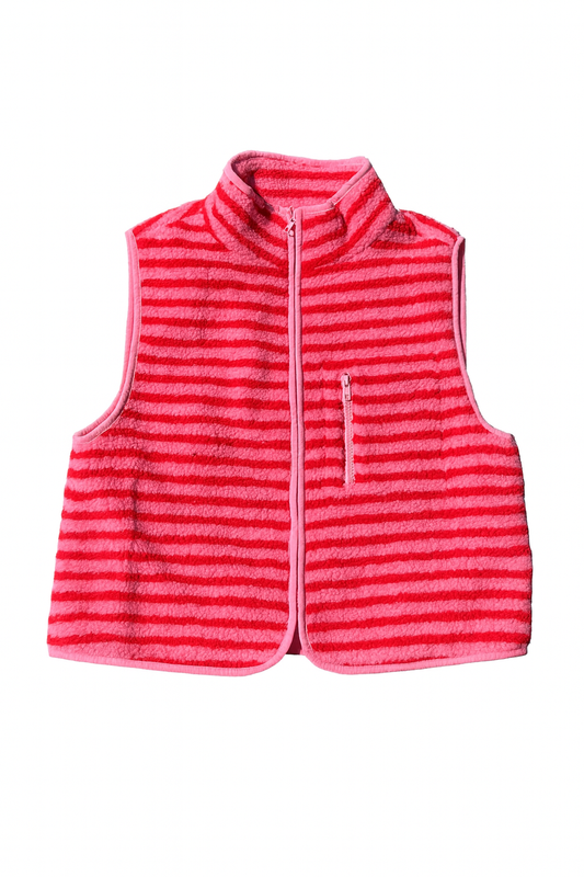 The Stripe Vest | Pink + Red