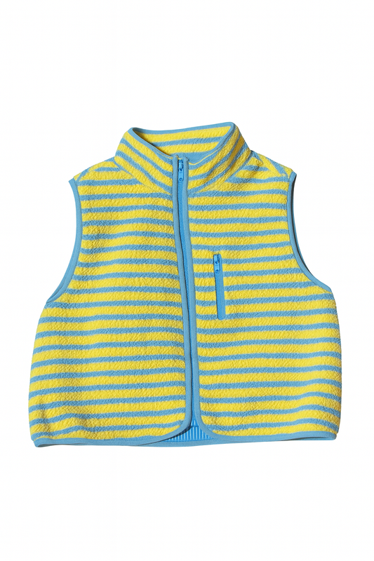 The Stripe Vest | Yellow + Blue