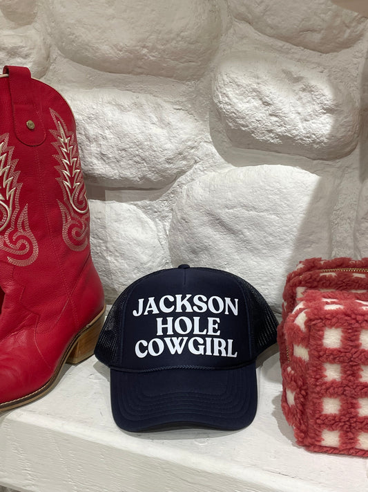 Jackson Hole Cowgirl Trucker Hat | Navy