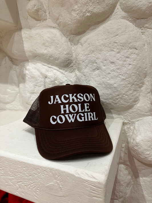 Jackson Hole Cowgirl Trucker Hat | Brown