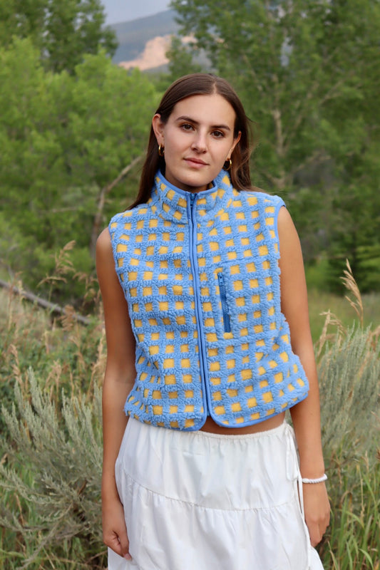 Montana Vest |  Blue + Yellow