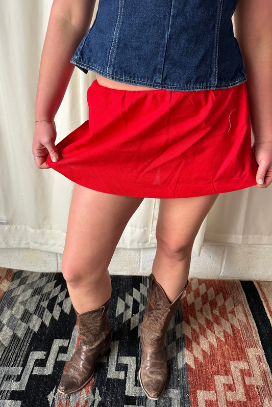 Galavant Micro Skort | Red