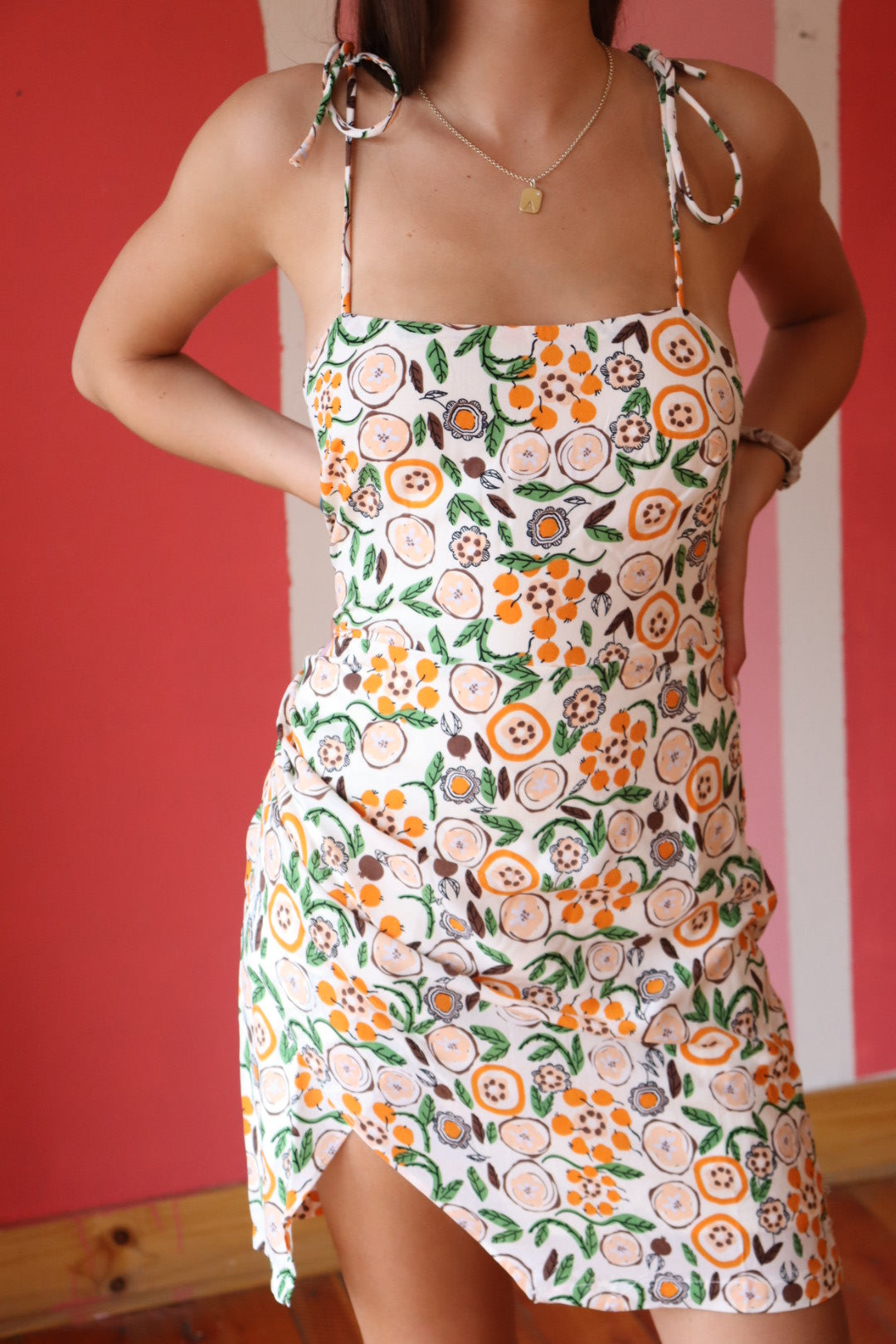Orange Tree Mini Dress
