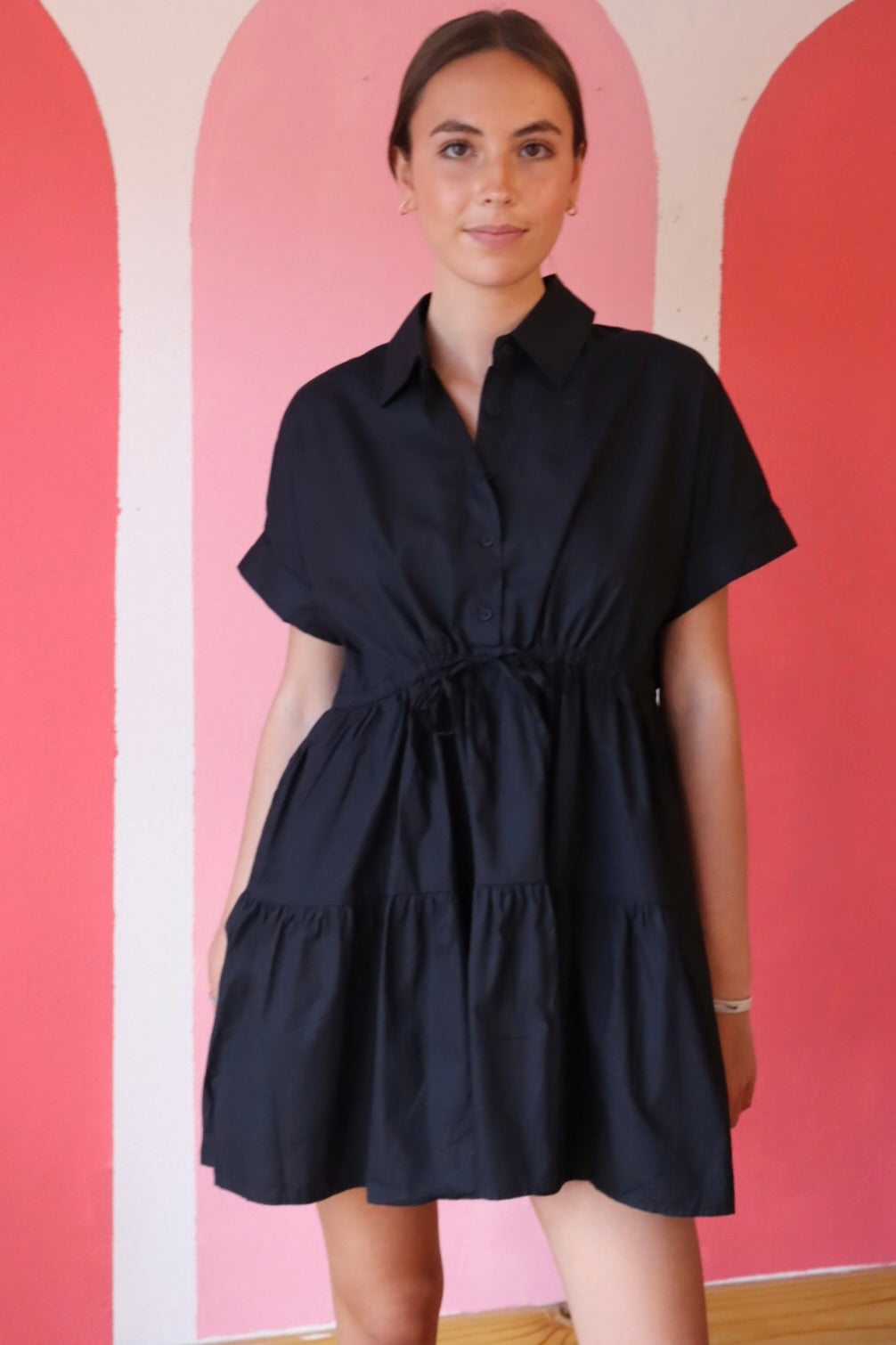 Jane Collar Dress | Black