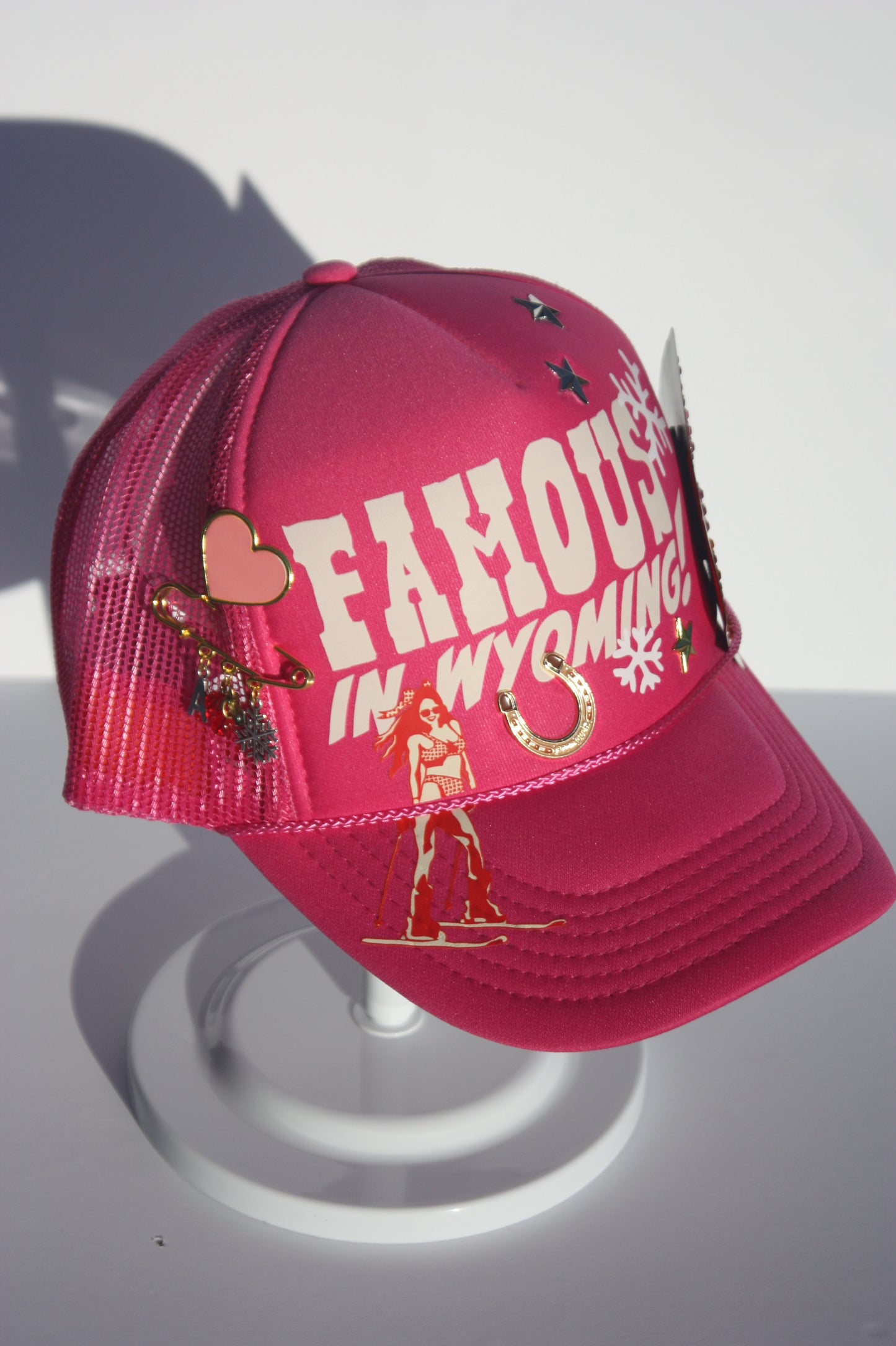 Famous in Wyoming Pink Trucker Hat