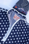 Wyoming Zip Pullover | Navy Dot