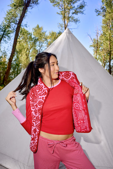 Paisley Montana Vest | Cherry Lilac
