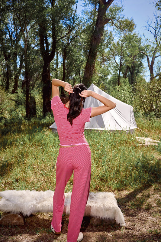 Josie Organic Cotton Lounge Pant | Cherry Lilac